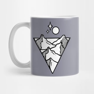 Hand Drawn Mountains & Stars Logo Mug